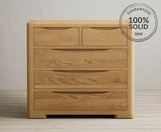 HARPER/DEREHAM OAK 2 OVER 3 CHEST OF DRAWERS - RRP £719: LOCATION - A4