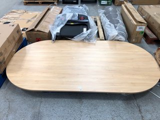 LARGE OAK DINING TABLE (NO LEGS): LOCATION - C6 (KERBSIDE PALLET DELIVERY)