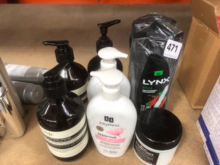(COLLECTION ONLY) QTY OF ASSORTED TOILETRIES TO INCLUDE LYNX AFRICA BODY WASH 500ML: LOCATION - BR6