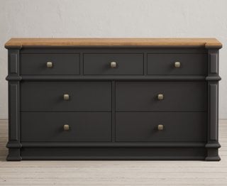LAWSON/BEWLEY CHARCOAL WIDE CHEST OF DRAWERS - RRP £719: LOCATION - A5