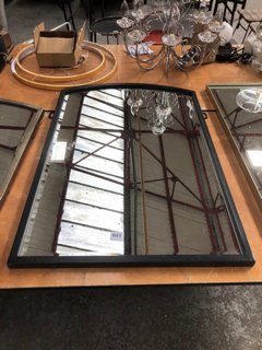 LARGE WALL MIRROR WITH BLACK METAL FRAME: LOCATION - B6