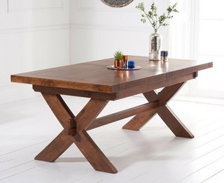 BUCKLEY/BURNHAM 200CM RUSTIC OAK DINING TABLE (TABLE TOP ONLY): LOCATION - A6