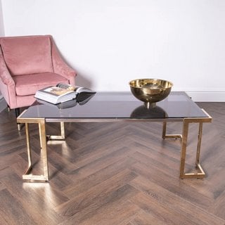 DOMUS GOLD COFFEE TABLE RRP - £799: LOCATION - B6