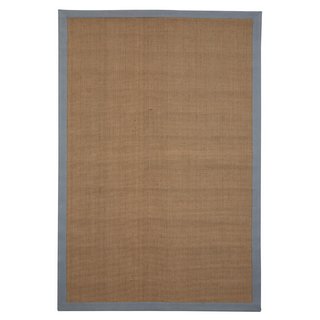CHELSEA JUTE RUG WITH COTTON GREY BORDER SIZE : 120 X 180CM RRP - £115: LOCATION - B6