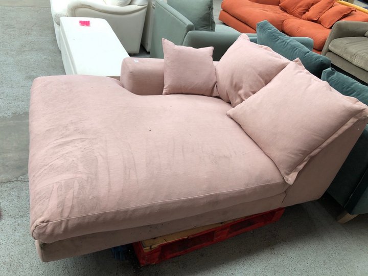 John Pye Auctions WODGE CORNER SOFA PART IN PUDDING PINK