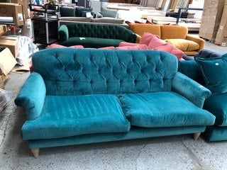 LOAF.COM TRUFFLE SOFA IN REAL TEAL RRP - £1895: LOCATION - B5