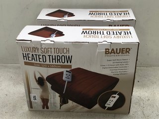 2 X BAUER HEATED THROWS: LOCATION - D1