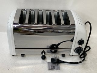 DUALIT 6 SLICE TOASTER IN WHITE RRP - £274: LOCATION - WHITE BOOTH