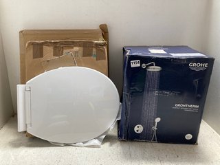 3 X ASSORTED BATHROOM ITEMS TO INCLUDE 3 X ASSORTED TOILET SEATS: LOCATION - A14