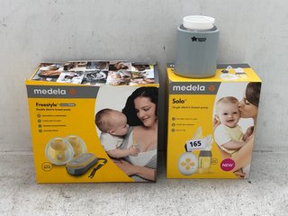 3 X ASSORTED BABY ITEMS TO INCLUDE MEDELA SOLO SINGLE ELECTRIC BREAST PUMP: LOCATION - D4