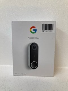 GOOGLE NEST HELLO WIFI VIDEO DOORBELL RRP - £229: LOCATION - WHITE BOOTH