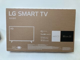 LG 32'' SMART TELEVISION MODEL: 32LQ63 RRP - £199: LOCATION - WHITE BOOTH