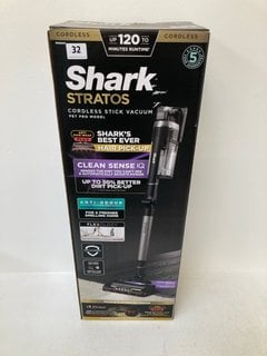 SHARK STRATOS PET PRO MODEL CORDLESS STICK VACUUM CLEANER RRP - £199: LOCATION - WHITE BOOTH