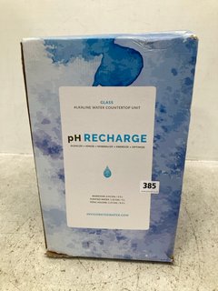 INVIGORATED WATER PH RECHARGE GLASS ALKALINE WATER COUNTER TOP UNIT: LOCATION - C20