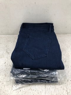 4 X LANDS END STRETCH JEGGING TROUSERS IN DARK INDIGO SIZE: M: LOCATION - D1 FRONT