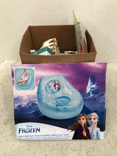 QTY OF ASSORTED ITEMS TO INCLUDE DISNEY FROZEN GLITTER CHILL CHAIR FOR CHILDREN: LOCATION - C3