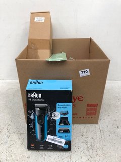 QTY OF ASSORTED ITEMS TO INCLUDE BRAUN S3 SHAVE AND STYLE SHAVER: LOCATION - C3