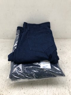 4 X LANDS END STRETCH JEGGING TROUSERS IN DARK INDIGO SIZE: S: LOCATION - D1 FRONT