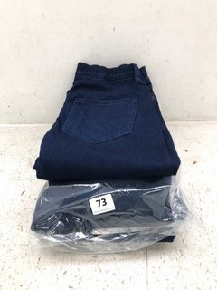 4 X LANDS END STRETCH JEGGING TROUSERS IN DARK INDIGO SIZE: S: LOCATION - D1 FRONT