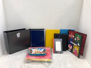 QTY OF ASSORTED STATIONARY ITEMS TO INCLUDE COLLINS LARGE NOTEBOOK IN BLACK: LOCATION - D1