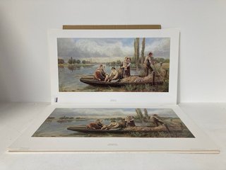 QTY OF "CROSSING THE FERRY" PRINTS BY MYLES BIRKET FOSTER: LOCATION - AR3