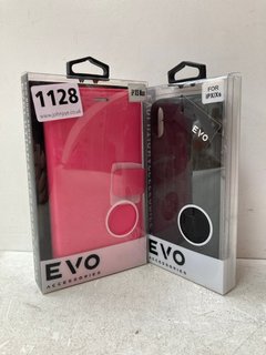 QTY OF EVO ASSORTED COLOURS PHONE CASES FOR IPHONE XS MAX/X/XS: LOCATION - AR6