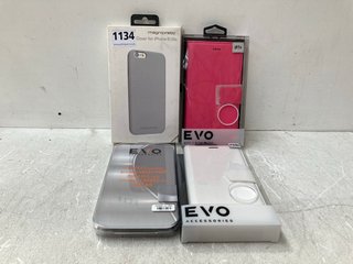 QTY OF EVO FAUX LEATHER WHITE FLIP & HARDSHELL IPHONE CASES FOR ASSORTED MODELS: LOCATION - AR6