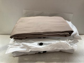 QTY OF SAZY 100% TURKISH COTTON FITTED BED SHEETS IN BROWN/BEIGE KINGSIZE: LOCATION - BR3