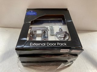 3 X EXTERNAL DOOR PACK IN CHROME TO INCLUDE HANDLES/KNOCKER: LOCATION - BR7