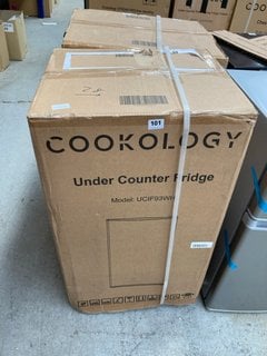COOKOLOGY UNDER COUNTER FRIDGE MODEL: UCIF93WH: LOCATION - B2