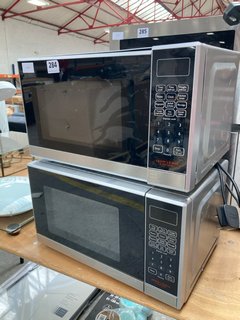 JOHN LEWIS & PARTNERS 2 X MICROWAVE OVENS IN SILVER COLOUR WITH DISPLAY: LOCATION - A4
