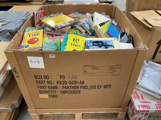 PALLET OF ASSORTED BOOKS TITLES TO INCLUDE DAVID WALLIAMS FING & BOY IN THE TOWER: LOCATION - B5 (KERBSIDE PALLET DELIVERY)