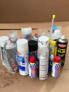 (COLLECTION ONLY) QTY OF ASSORTED ITEMS TO INCLUDE HYCOTE LACQUER SPRAY & TURTLEWAX ODOR-X SPRAY: LOCATION - B8