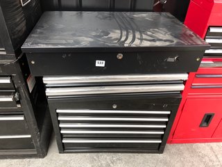 GARAGE TOOL CHEST 6 DRAWER TO INCLUDE 3 DRAWER CHEST WITH ACCESSORIES: LOCATION - A1