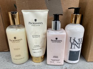 (COLLECTION ONLY) QTY OF ASSORTED ITEMS TO INCLUDE PECKSNIFF APRICOT & JOJOBA & PECKSNIFF BODY LOTION: LOCATION - BR9