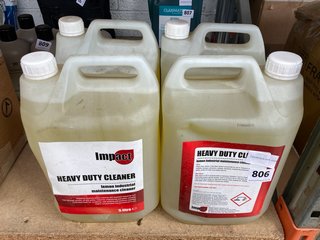 (COLLECTION ONLY) 4 X HEAVY DUTY CLEANER INDUSTRIAL MAINTENANCE LIQUID: LOCATION - BR17