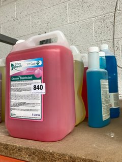 (COLLECTION ONLY) QTY OF ASSORTED ITEMS TO INCLUDE SIMPLY GREEN CLEANSER DISINFECTANT & MACHINE CLEANING LIQUID FOR COFFEE MACHINES: LOCATION - BR18