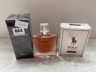 (COLLECTION ONLY) 3 X ASSORTED AFTERSHAVES TO INCLUDE SAUVAGE DIOR & POLO RALPH LAUREN BLUE: LOCATION - BR19