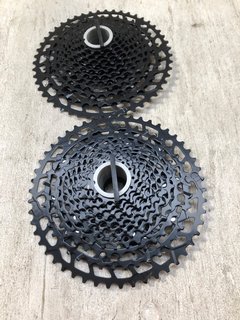 2 X SRAM PG-1230 EAGLE 11S/12S CASSETTE IN BLACK - COMBINED RRP £150: LOCATION - AR10