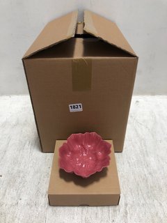 QTY OF ANEMONE HANDMADE BOWLS IN PINK, 14 CM: LOCATION - BR2