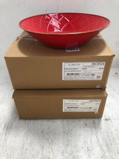 12 X CHRISTINA 24CM BOWLS IN RED: LOCATION - BR5