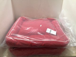 2 X WOOFOO WATER REPELLANT PET BED, RED, LARGE - COMBINED RRP £150: LOCATION - BR8