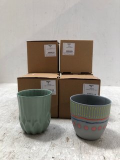 6 X ASSORTED MUGS TO INCLUDE MINIMAL HANDMADE CUP, GREY, 280 ML: LOCATION - BR12