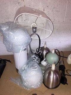 QTY OF ASSORTED LIGHTING TO INCLUDE JOHN LEWIS & PARTNERS DEXTER TOUCH LIGHT: LOCATION - BR20