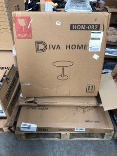 PALLET OF ASSORTED FURNITURE TO INCLUDE ROUND TABLE IN WHITE: LOCATION - B6