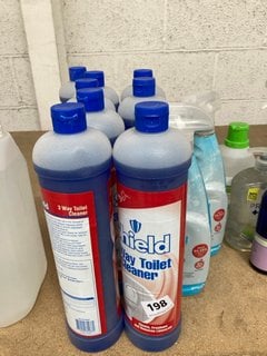 (COLLECTION ONLY) QTY OF SHIELD 3 WAY TOILET CLEANER TO INCLUDE 2 X SANELL ANTIVIRAL AND ANTIBACTERIAL SPRAYS 750ML (PLEASE NOTE: 18+YEARS ONLY. ID MAY BE REQUIRED): LOCATION - AR15