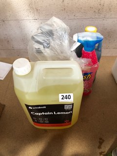 (COLLECTION ONLY) QTY OF ASSORTED CLEANING ITEMS TO INCLUDE WINDMILL CAPTAIN LEMON HARD SURFACE CLEANER 5L (PLEASE NOTE: 18+YEARS ONLY. ID MAY BE REQUIRED): LOCATION - AR14
