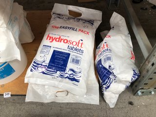 (COLLECTION ONLY) 3 X HYDROSOFT WATER SOFTENER TABLETS 10KG: LOCATION - AR14