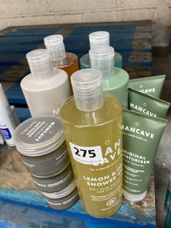 (COLLECTION ONLY) QTY OF ASSORTED BEAUTY ITEMS TO INCLUDE MAN CAVE HINOKI WOOD SHOWER GEL 500ML: LOCATION - AR13