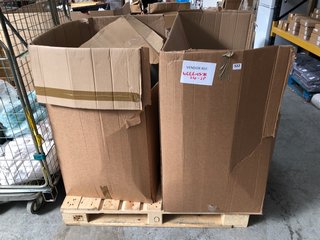 PALLET OF ASSORTED ITEMS TO INCLUDE JOHN LEWIS & PARTNERS FESTOON 20 LIGHT LED OUTDOOR LINE LIGHT IN BLACK FINISH: LOCATION - B4 (KERBSIDE PALLET DELIVERY)
